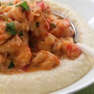 Smothered Shrimp with Grits
